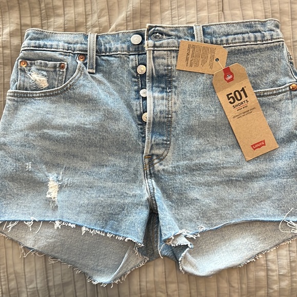Levi's Pants - Levi’s 501 high rise button fly jean shorts